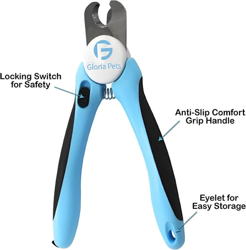 Cat Nail Clippers Set, Professional Grooming Tools for Cats' Nails, Safety Guard, Free Nail File, Razor Sharp Blades