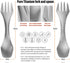 TiTo Titanium Spork 2-in-1 Camping Utensil, Lightweight Spoon, Fork, Knife for Outdoor Traveling with Cloth Case