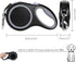 Segarty Retractable Dog Leash 26ft for Small Medium Large Dogs Up to 110lbs, Heavy Duty Nylon Leads, Black