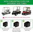 Golf Cart Mirror, Upgraded Installation for Square Tube Roll Cage Compatible with Club Car, Yamaha, EZ GO