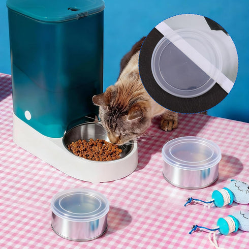 Ajcotahm 8 75 mm PCS Dog Food Can Covers Lids, Reusable Pet Food Can Covers, Plastic Transparent Tight Seal Lids