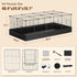 PAWING 20 Panels Small Animal Playpen with Removable Top Cover & Waterproof Mat - Durable Metal Wire Yard Fence