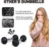 Portzon Rubber Dumbbell Weight Set, 2 Pcs, 5-50 LB, Anti-Slip, Anti-roll, Hex Shape
