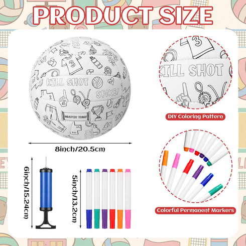 Teyva Daily 4 Set 4 24 4 Color Your Own Mini Volleyball Kit Custom Design Volleyball Gifts Includes Sport Balls