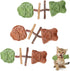 Generic 3pcs Purrident Dental Chew Toy for Cats, Creative Fish Bone Cat Toy