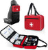 MELINON Portable First Aid Bag, Empty Emergency Trauma Kit with Reflective Strips, Multi-Compartment
