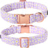 Spring Dog Collar with Sailor Bow by Lionet Paws, Soft Adjustable Cute Daisy Collar for Small Dogs (Neck 10-16 inches)