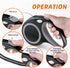 30 FT Retractable Dog Leash for Medium Large Dogs up to 77 lbs; Heavy Duty No Tangle, Large