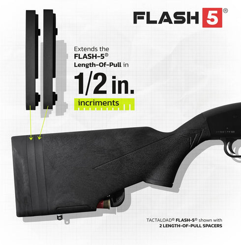LOP Spacers for FLASH-5 Gunstock - 5 Shell Holder, Hunting Accessories for Bird and Duck Hunting