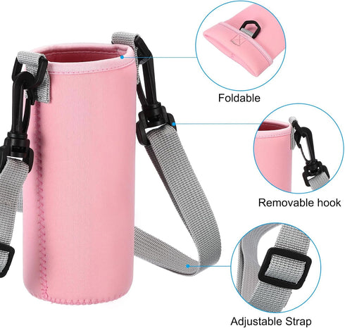 PATIKIL Water Bottle Sling Bag, Neoprene Portable Insulated Bottle Holder Carrier with Adjustable Shoulder Straps