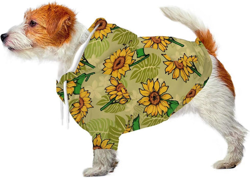 Howilath Dog Hoodie Sweaters with Hat, Tie-dye Rainbow Soft and Warm Dog Sweater for Small Medium Large Dogs Cats Shirt