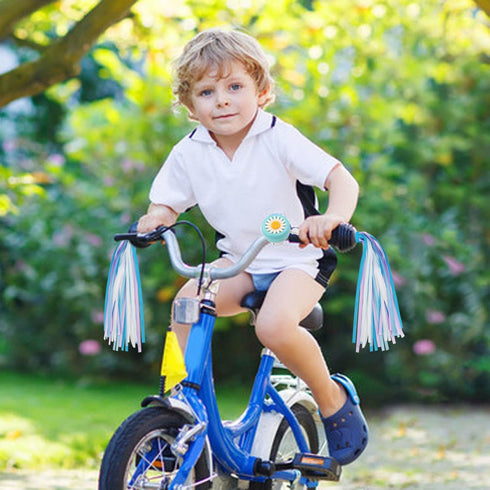 PLATT Bike Bell for Kids, Bike Horn for Boys and Girls with 1 Pair Bike Streamer Tassels