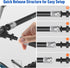Rotating Dog Bike Leash for 2 Dogs, Flexible Quick Release Bicycle Attachment for Safe Cycling and Walking