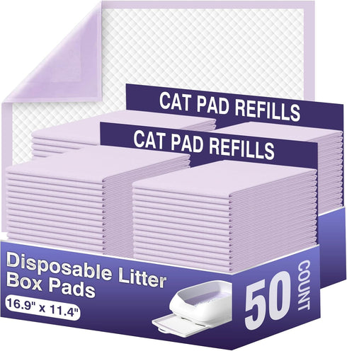 IMMCUTE Cat Pads 16.9" X 11.4", 50 Ct | Pee Pads for