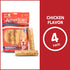 Pet Factory American Beefhide Dog Chew Treats - Chicken Flavor, 7" Rolls, 4 Count/1 Pack