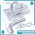 Stationary Dock Connector Hinge Kit, Heavy Duty Galvanized Link Kit with 7/16'' Holes for Floating Dock Accessories