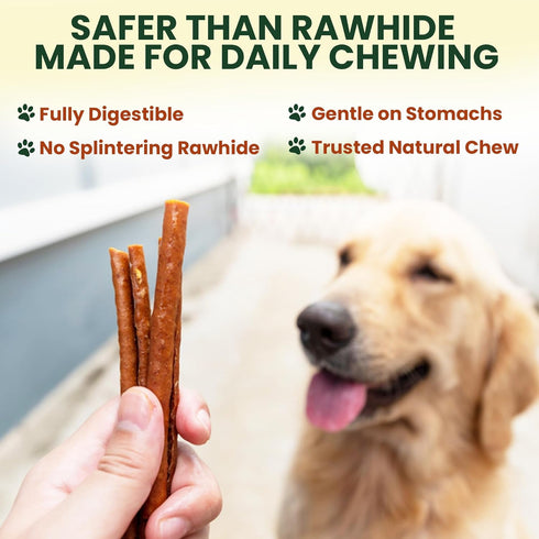 16 Pack 4 Inch 100% Standard Bully Sticks for Dogs Beef Pizzle, Single Ingredient Rawhide-Free Dental Chews, Long
