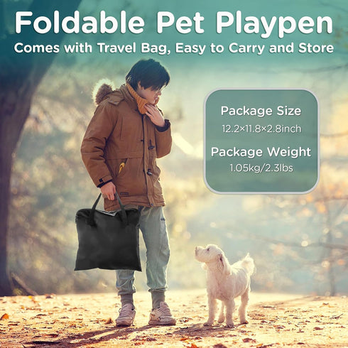 Paw Ballet Foldable Pet Kitten Playpen, Waterproof Portable Dog Cat Playpen Kennel Tent for Small Cat Dog, Retractable