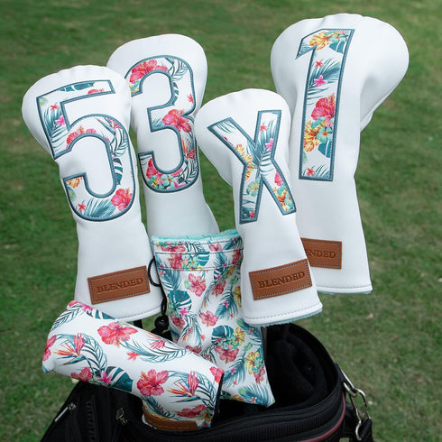 Golf Club Covers for Driver, Fairway Wood, Hybrid, Leather Mallet Putter Covers for Most Brands