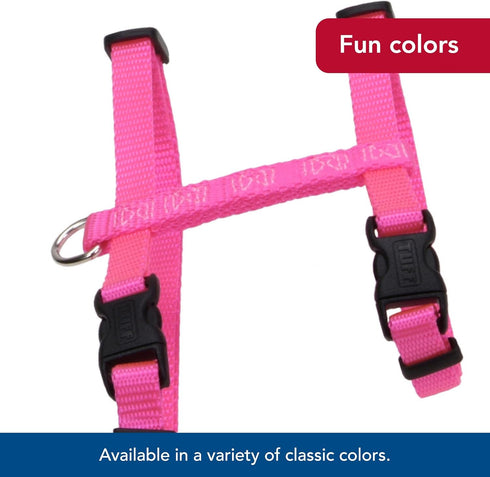 Coastal Pet Adjustable "H" Cat Harness - Comfortable Outdoor Cat Supply - Secure Snap-Lock Buckles - Red, 3/8" x 10"-18"