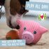 Hugglehounds Ruff-Tex Squeaky Tough Dog Chew Toy - All Natural, Cow, Large Size