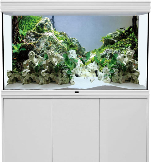 AWERT 48x20 inches Aquarium Background Stone Aquarium Background Aquatic Plant River Bed & Lake Fish Tank Background Vinyl Background