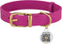 BRONZEDOG Leather Dog Collar with QR ID Tag, Basic Pet Collars for Small Mini Dogs Cats Puppies (7-9 Inch (Pack of 1),