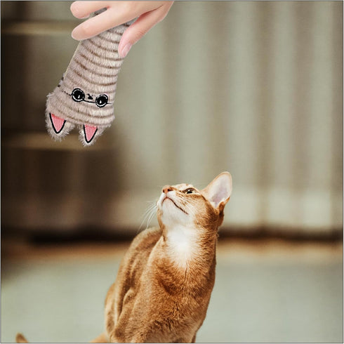 Cats,10.24inches 2 Andiker Catnip Toys for Indoor Plush Toy for Cats with Crinkle Paper Inside,Fluffy cat Toy