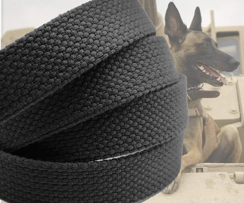 6ft Heavy Duty Tactical Dog Leash, Military Style Thick Nylon Strong K9 Leash for Outdoor Walking Hunting Hiking, Black