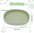 Cat Bowls Silicone Dog Bowls, Non-Slip 10 OZ Pet Bowl for Dry & Wet Food, Green 2pcs for Small Pets