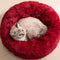 Cat Beds for Indoor Cats, Washable 20/24 inches, Anti-Anxiety Round Fluffy Plush Faux Fur Bed for Small Medium Dogs