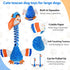 Squeaky Dog Toys for Large Dogs, Tough Tug of War Puppy Toy, Cute Animal Design Plush Dog Toys with Crinkle Paper, Dog Chew Toys for Small, Medium and Large Dogs