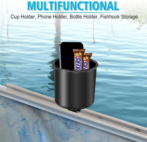 Kayak Cup Holder Bottle Holder: 2 PCS Multi-Functional Non-Slip Design Tool Storage for Boats