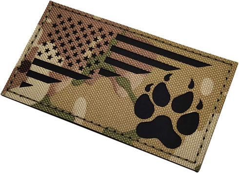 Reflective K9 Dog Handler Patches, K-9 USA Flag Tactical Military Appliques with Hook and Loop for Vests Harnesses