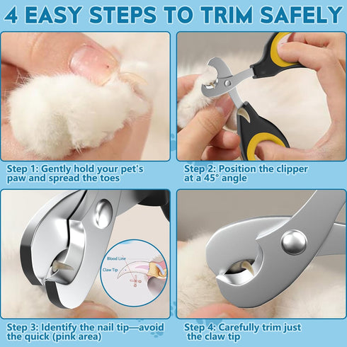 FJCTER Trimmer Cat Nail Clippers, Professional Pet Claw Clippers for Indoor Cats, Kittens, Small Dogs, Puppys, Birds