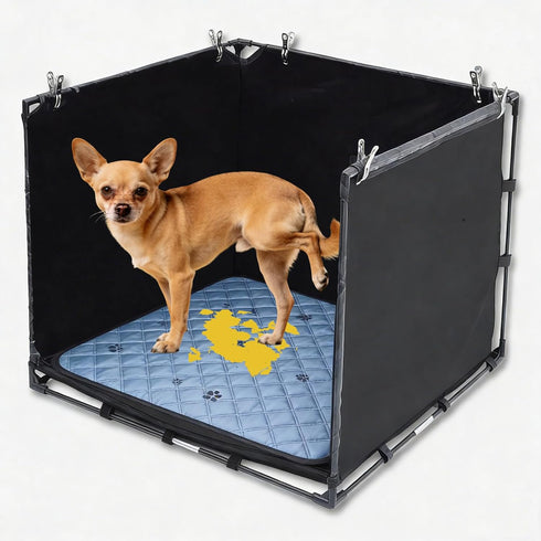 Dog Pee Pad Holder Tray with Washable Pee Pad - Foldable Indoor