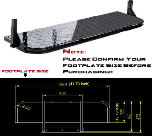 Golf Cart Rear Seat Kits Floor Mat - Anti-Skid EVA Mat for Yamaha EZGO RXV/TXT, Club Car DS/Precedent, Star Car, Excar,