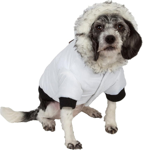 Pet Life Aspen Winter White Dog Jacket Parka - Dog Coat with 3M Thinsulate Insulation Technology for Small Medium and