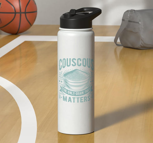 Couscous Lover Gift Couscous The Only Grain That Matters Couscous Stainless Steel Insulated Water Bottle
