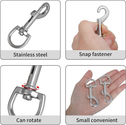 3 Inch Swivel Snap Hooks, 12Pcs Heavy Duty Pet Leash Hooks for Dog Leash DIY Crafts Project