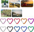 Heart Shaped Carabiner Clip, Aluminum Alloy Keychain Clip, Heavy Duty Spring Snap Hook for Camping, Backpack