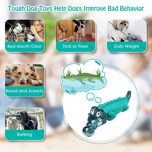 Dog Toys for Super Aggressive Chewers: Tough Dog Chew Toys - Indestructible Dog Toys for All Breed Sizes