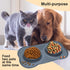 Slow Feeder Dog Bowls, Non-Skid Silicone, Non-Spill Drinking Bowl for Small Medium Dogs and Cats, Dishwasher Safe