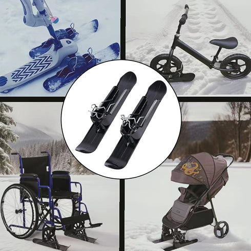 Generic Stroller Skis - Lightweight Easy Installation Scooter Sled, Winter Outdoor Downhill Flat Sandy, Kid Boys Girls