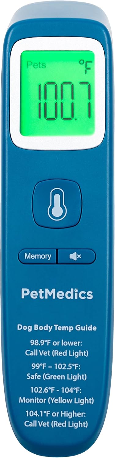 PetMedics by iHome Cat & Dog Thermometer for Pets Ear or Belly