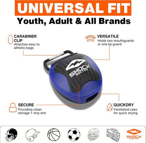 Ventilated Mouthguard Storage Case for Adults & Youth - Shock Doctor