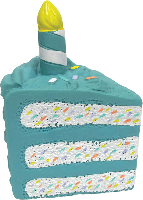 FOUFIT 87284 Birthday Cake Chew Toy for Dogs, 6", Blue