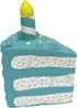 FOUFIT 87284 Birthday Cake Chew Toy for Dogs, 6", Blue