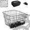 RAYMACE Rear Bike Basket with Waterproof Cover, Bicycle Cargo Rack Storage for Back Under Seat