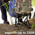 220 lbs, Mini Chair Folding Camping Stool Outdoor Portable Stools Lightweight with Carry Bag, Support Black